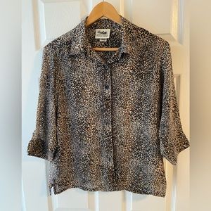 Vintage Northern Reflections leopard print button down
